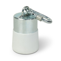 Weight with safety carabiner