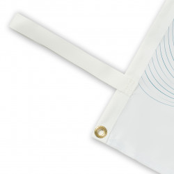 Vertical flag with ties and...